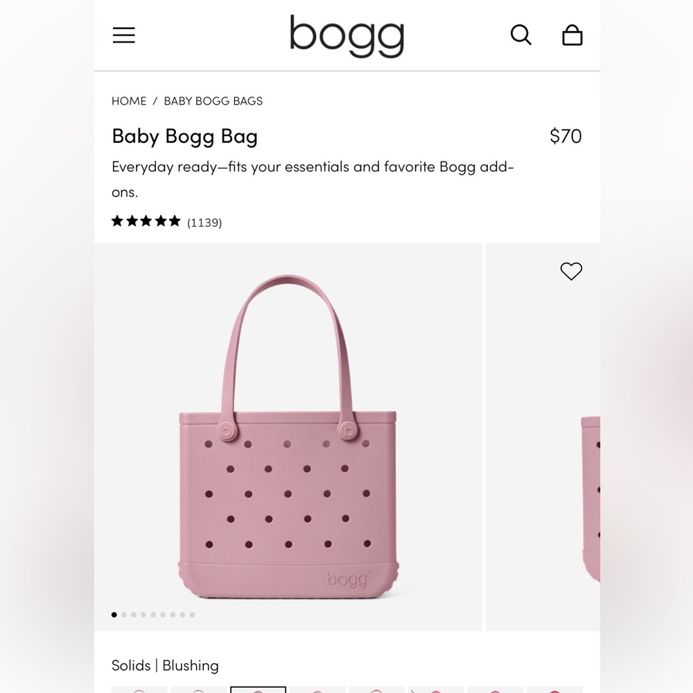 BOGG BAG Baby Tote in Blushing Pink